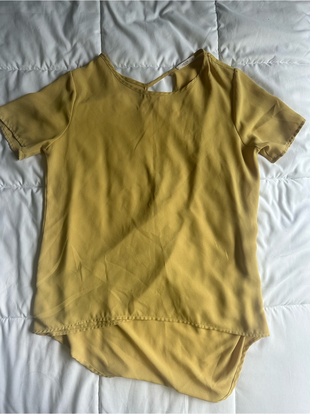 Le Lis Mustard Yellow Short-Sleeve Top